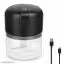 WDS Rechargeable Mini Electric Chopper – 250ml Vegetable, Onion & Garlic Cutter for Daily Kitchen Use (Black)